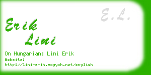 erik lini business card